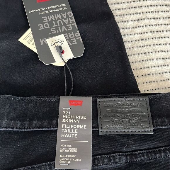 Levi’s Black Hi-Rise Jeans NWT - Picture 4 of 7